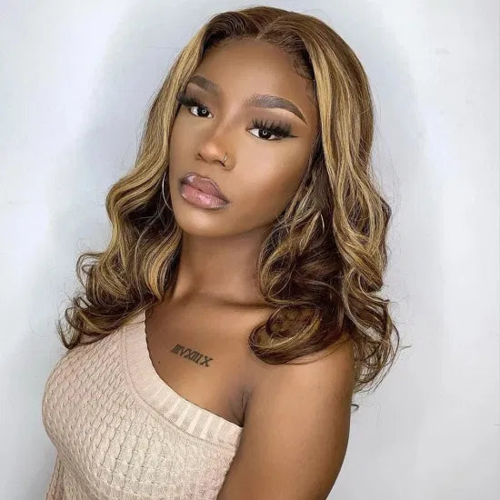 Bob Wig - Bob Wigs Short Straight Easy & Go Pre Cut Lace Closure Wigs